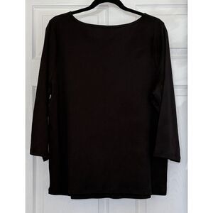Jones New York Sport Women’s XXL Black 100% Cotton 3/4 Sleeve Top